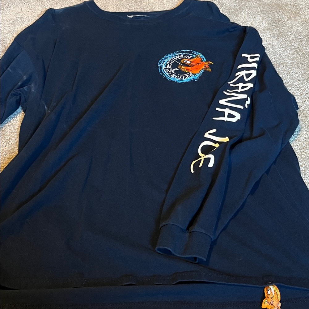 Pirana Joe Navy Long Sleeve Tee